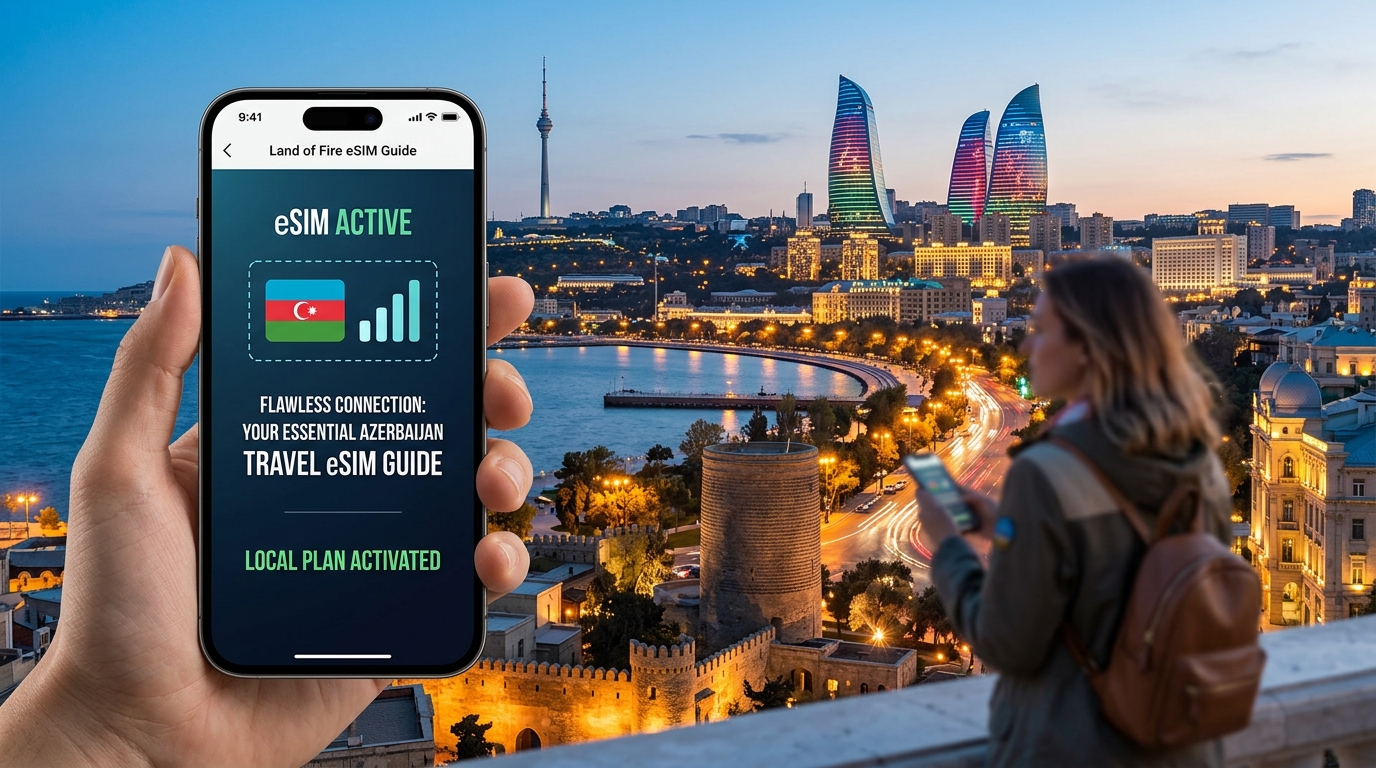 أرض النار، واتصال لا تشوبه شائبة: دليل أذربيجان الأساسي لبطاقة eSIM