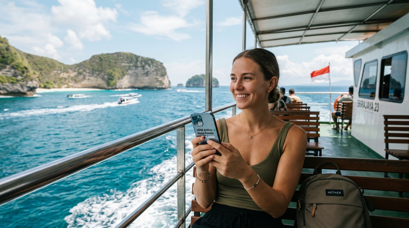 Bali to Nusa Penida & Gili Islands Ferry eSIM Guide 2026: Offshore Island Hopping Connectivity