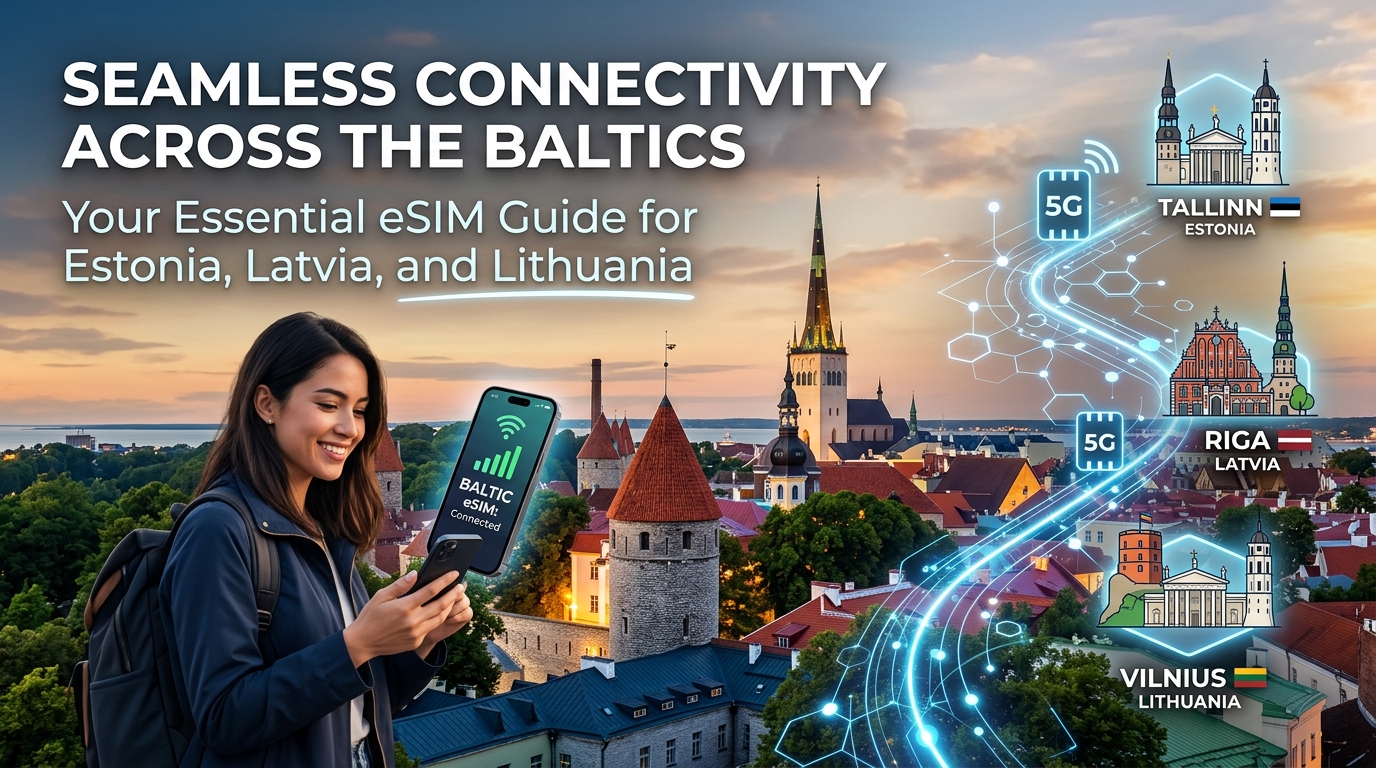 Connettività senza interruzioni nei Paesi Baltici: La Tua Guida Essenziale all'eSIM per Estonia, Lettonia e Lituania