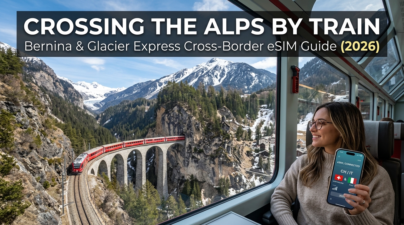Crossing the Alps by Train: Bernina & Glacier Express Cross-Border eSIM Guide (2026)