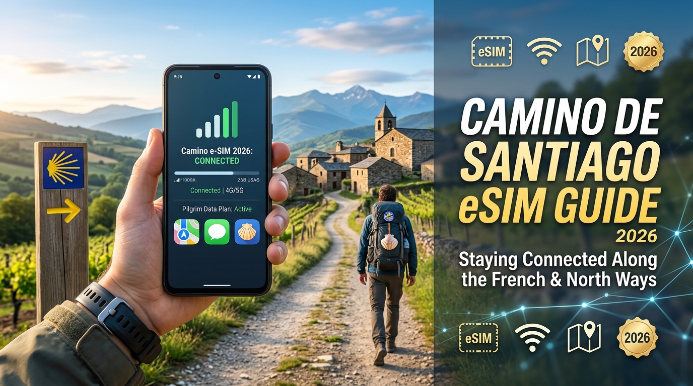 Camino de Santiago eSIM Guide 2026: Staying Connected Along the French & North Ways