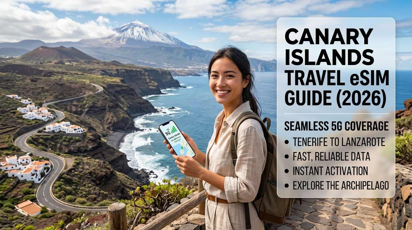 Canary Islands Travel eSIM Guide (2026): Seamless 5G Coverage from Tenerife to Lanzarote