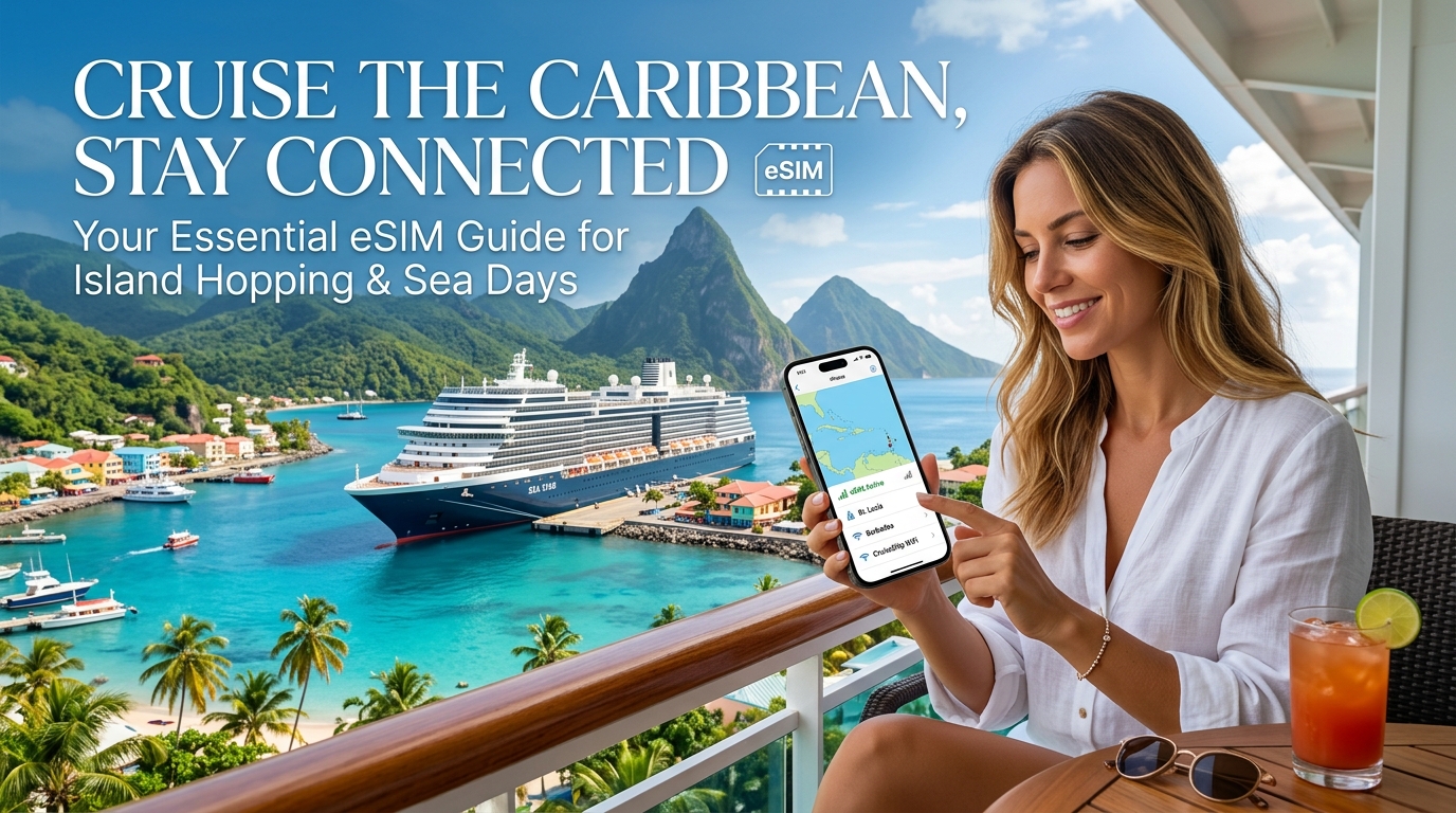 Cruise the Caribbean, Stay Connected: Your Essential eSIM Guide for Island Hopping & Sea Days