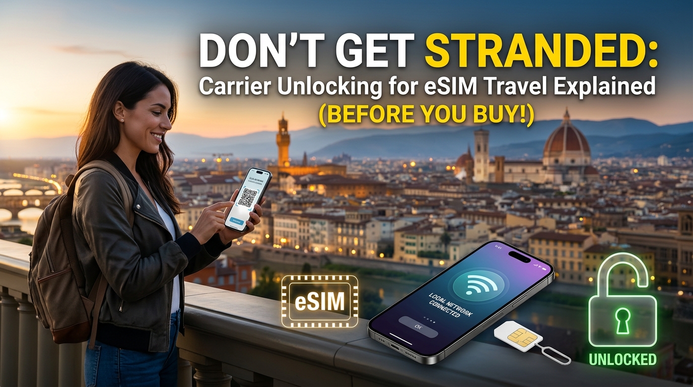 Don't Get Stranded: Carrier Unlocking for eSIM Travel Explained (Before You Buy!)