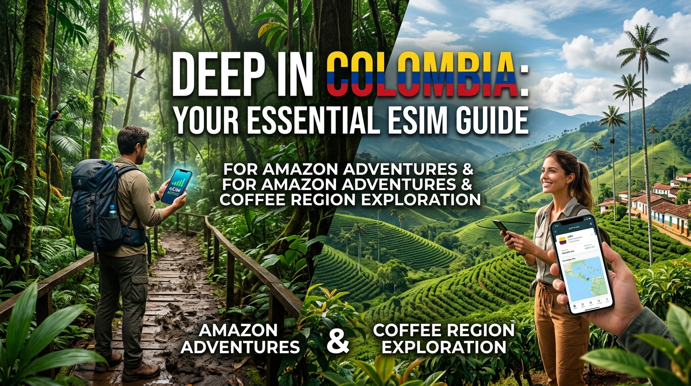 Deep in Colombia: Your Essential eSIM Guide for Amazon Adventures & Coffee Region Exploration