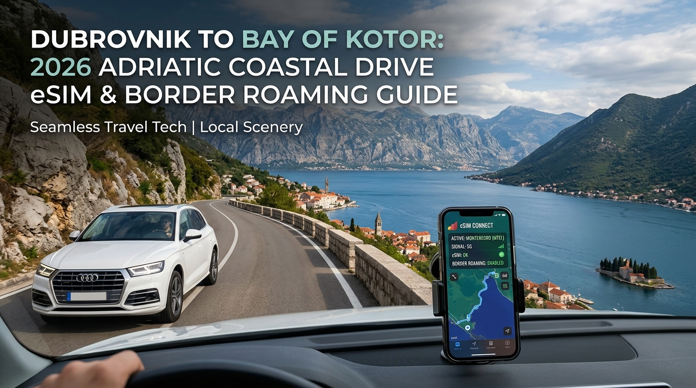 Dubrovnik to Bay of Kotor: 2026 Adriatic Coastal Drive eSIM & Border Roaming Guide