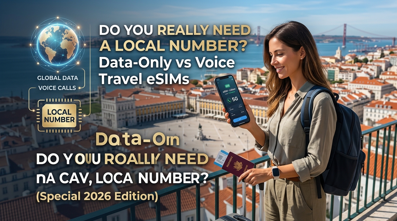 你真的需要一个本地号码吗？仅数据 eSIM 与支持语音通话的旅行 eSIM（2026 特别版）