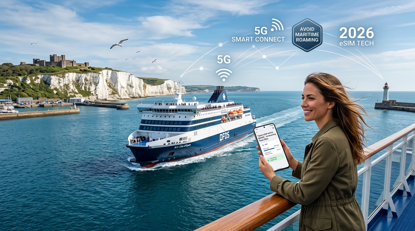Dover to Calais Ferry Connectivity: Avoiding Maritime Roaming Traps with Travel eSIM in 2026