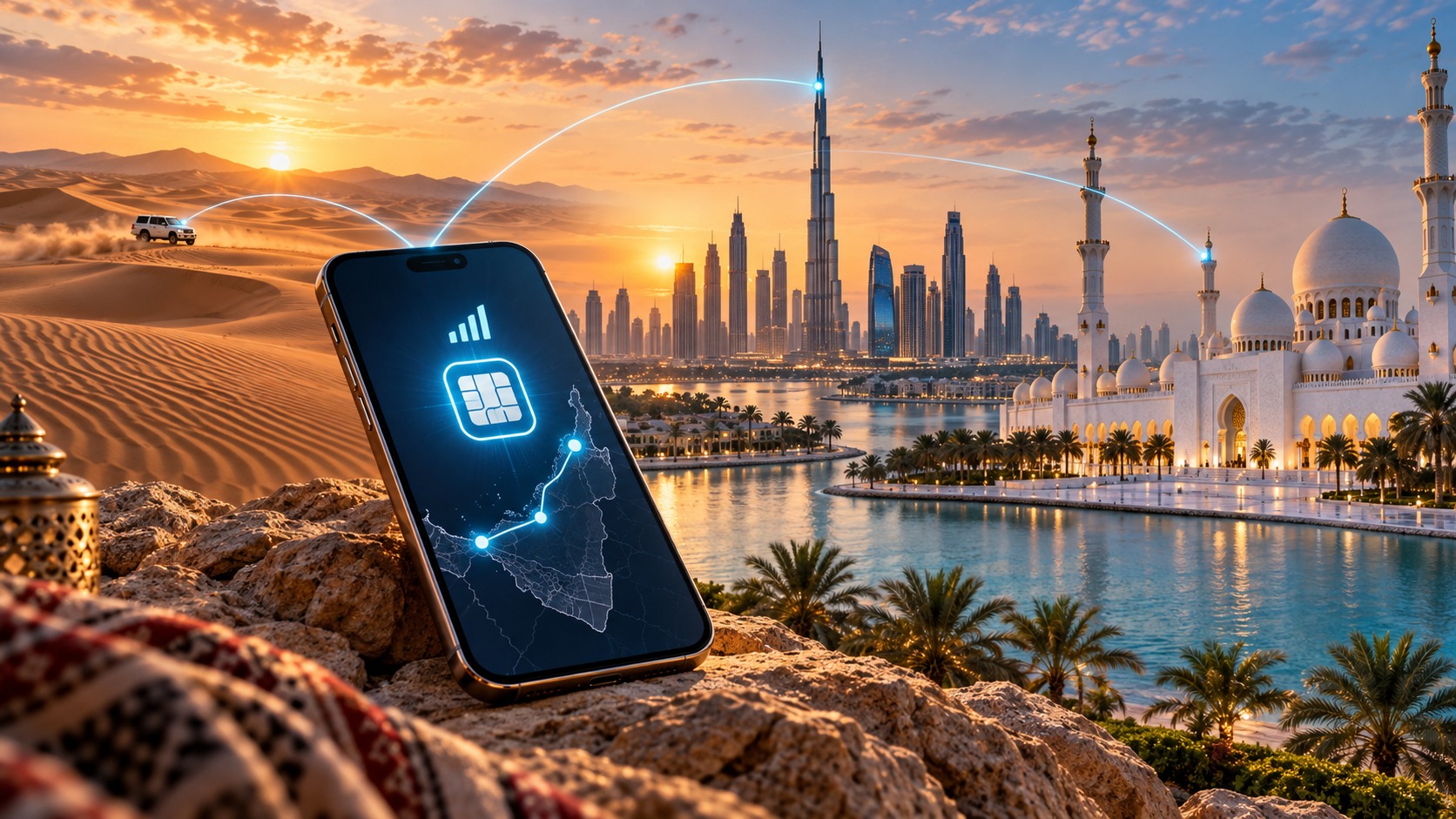 Dubai to Abu Dhabi & Desert Safaris: The Complete UAE Travel eSIM Guide (2026)