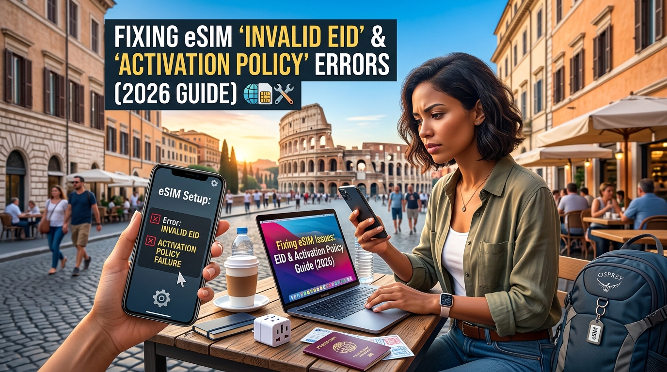 How to Fix eSIM 'Invalid EID' and 'Activation Policy Failure' Errors While Traveling Abroad (2026 Guide)