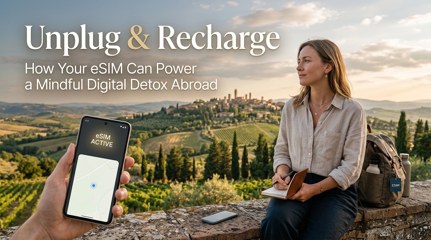 Disconnettiti e Ricaricati: Come la Tua eSIM Può Facilitare un Consapevole "Digital Detox" all'Estero