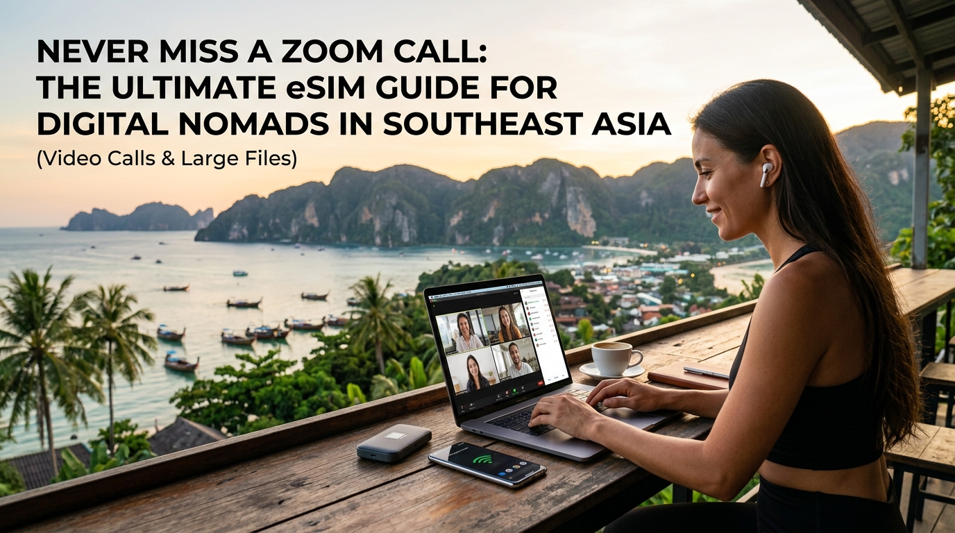 Never Miss a Zoom Call: The Ultimate eSIM Guide for Digital Nomads in Southeast Asia (Video Calls & Large Files)