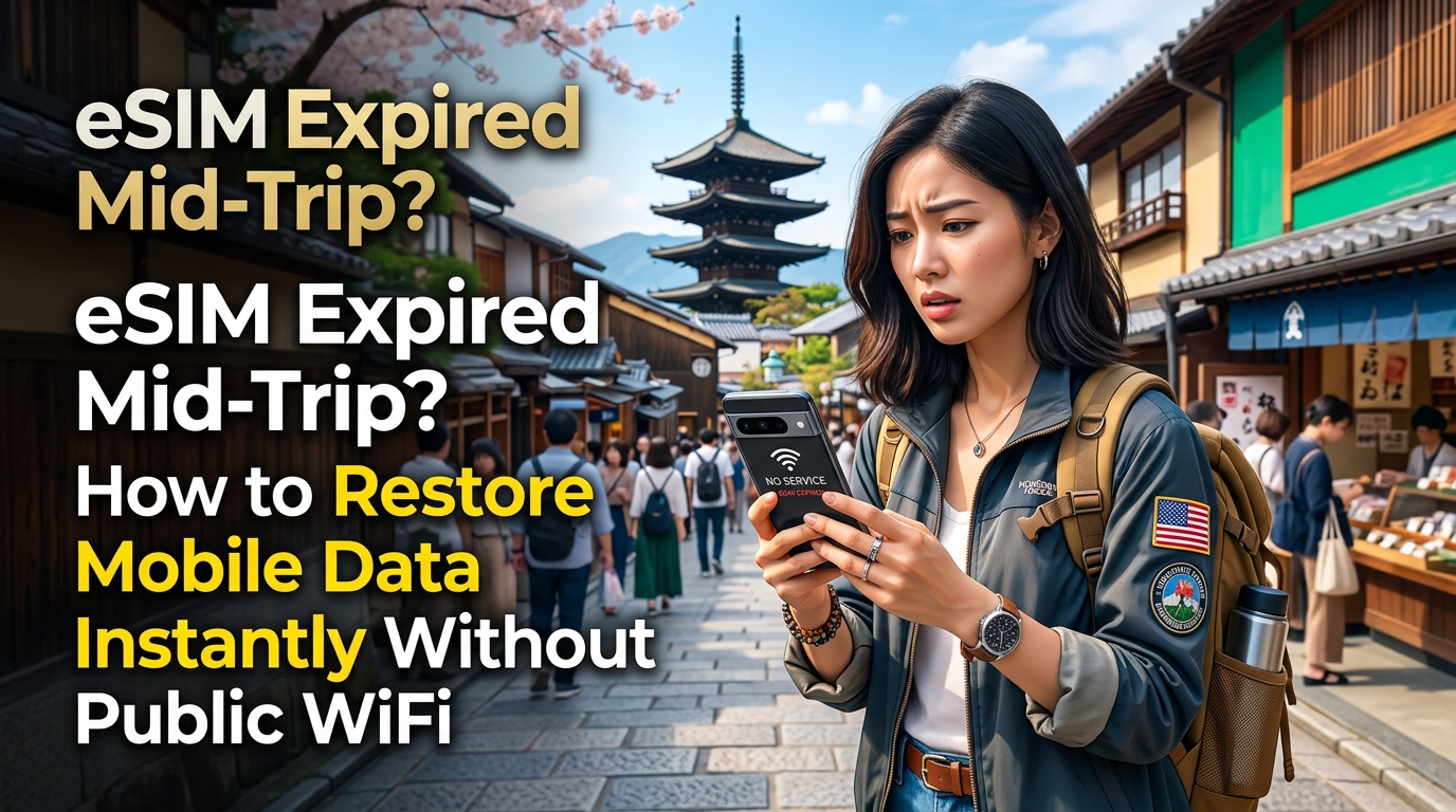 eSIM Expired Mid-Trip? How to Restore Mobile Data Instantly Without Public WiFi (2026 Emergency Guide)