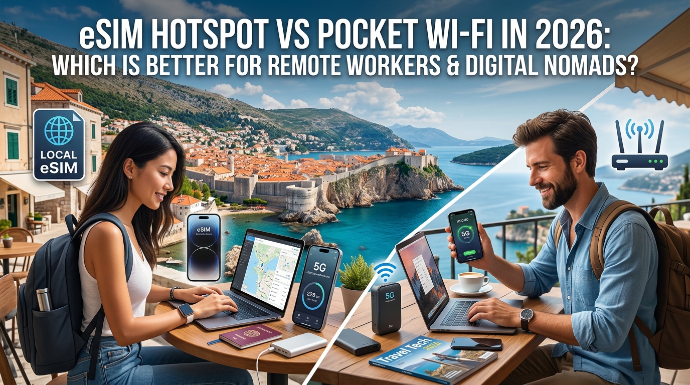 eSIM Hotspot vs Pocket Wi-Fi in 2026: Which Is Better for Remote Workers and Digital Nomads?