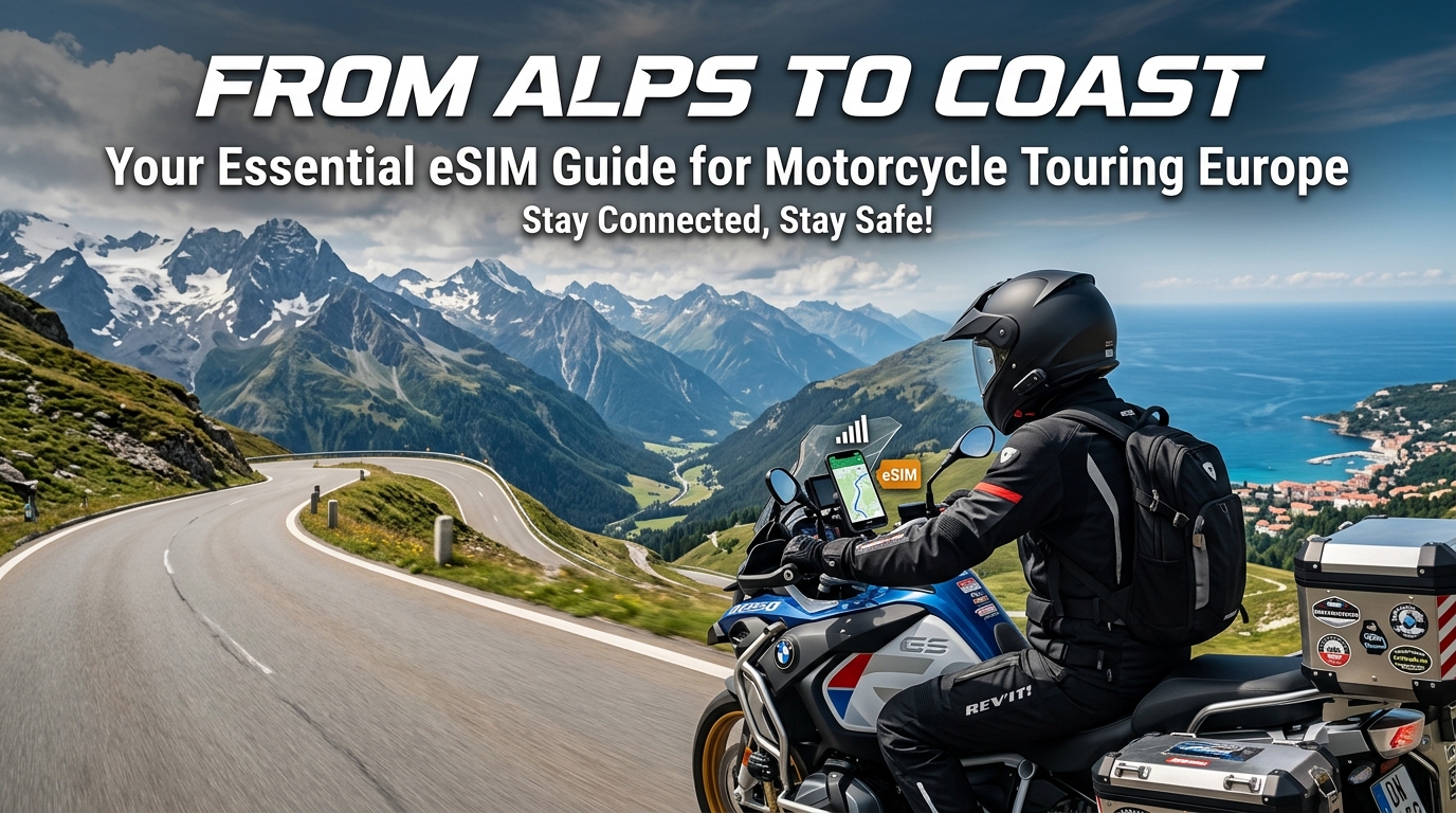 From Alps to Coast: Your Essential eSIM Guide for Motorcycle Touring Europe (Stay Connected, Stay Safe!)