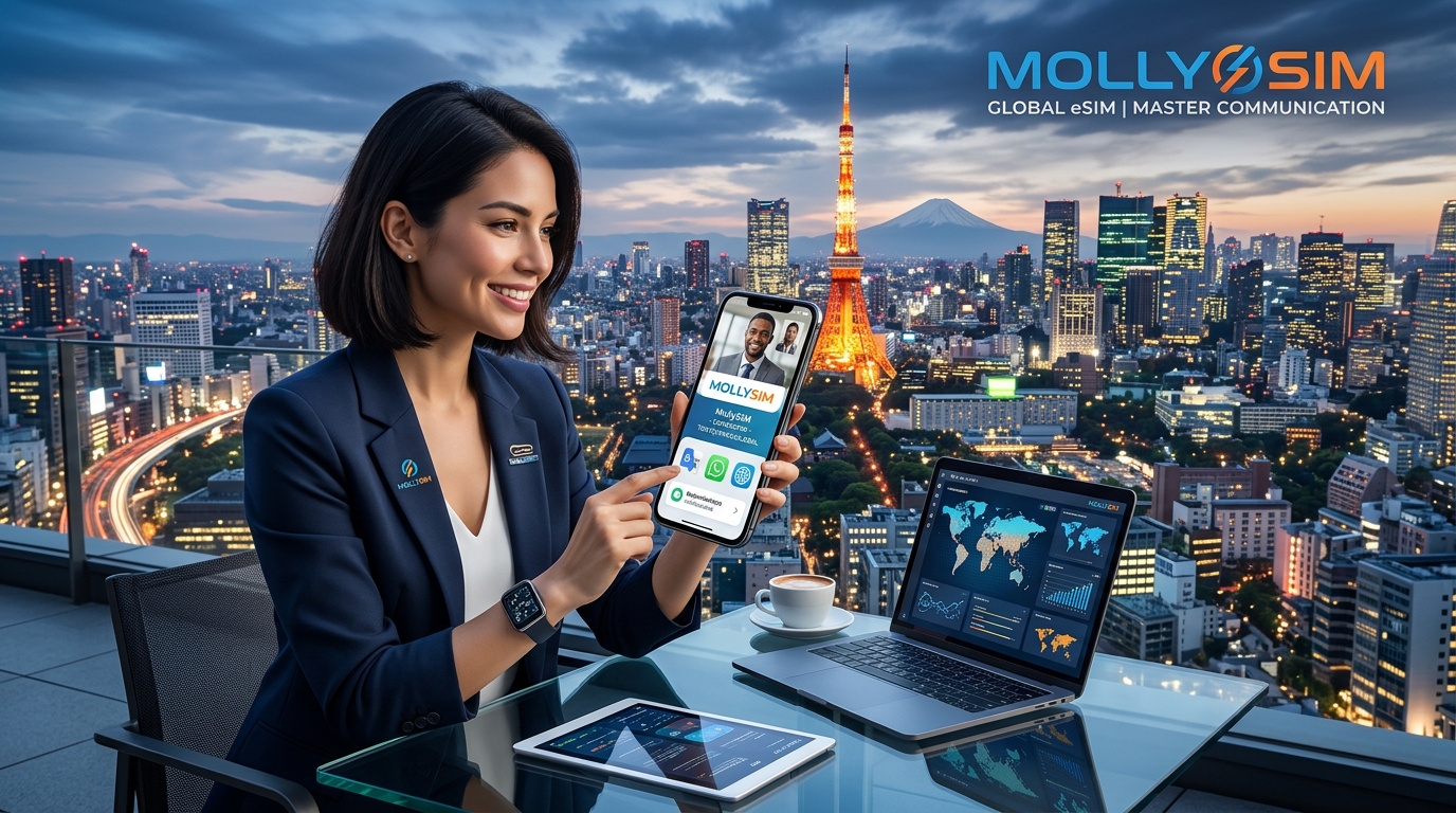 Your Global Office: Master Multilingual Communication & Networking with MollySIM eSIM