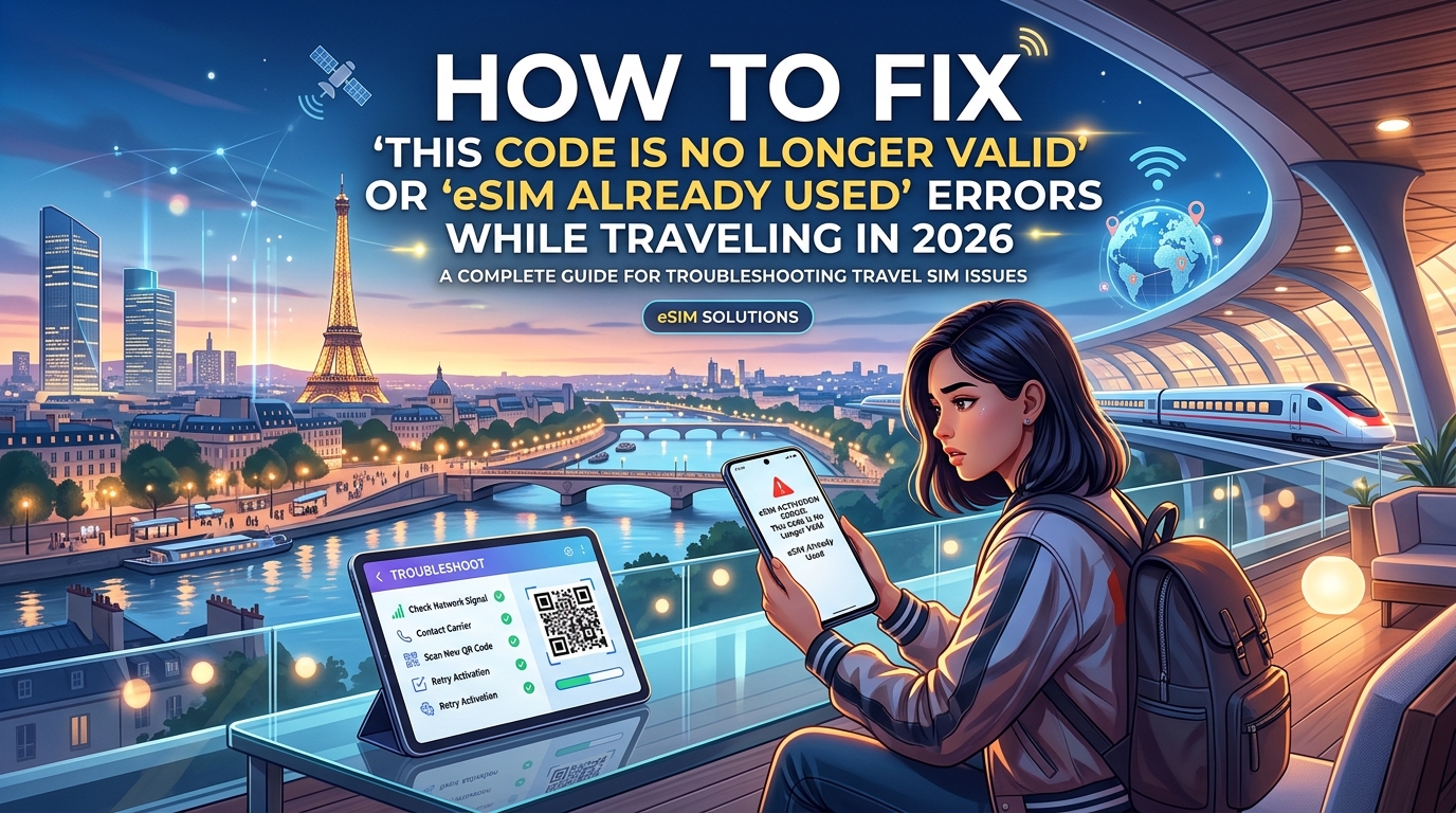 How to Fix 'This Code Is No Longer Valid' or 'eSIM Already Used' Errors While Traveling in 2026