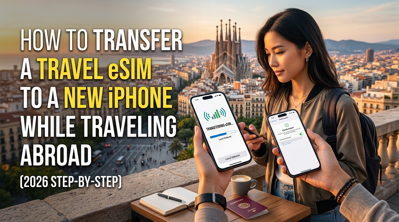How to Transfer a Travel eSIM to a New iPhone While Traveling Abroad (2026 Step-by-Step)