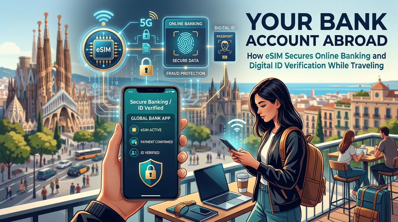 Ihr Bankkonto im Ausland: Wie eSIM Online-Banking und die digitale Identitätsprüfung während Ihrer Reise sichert