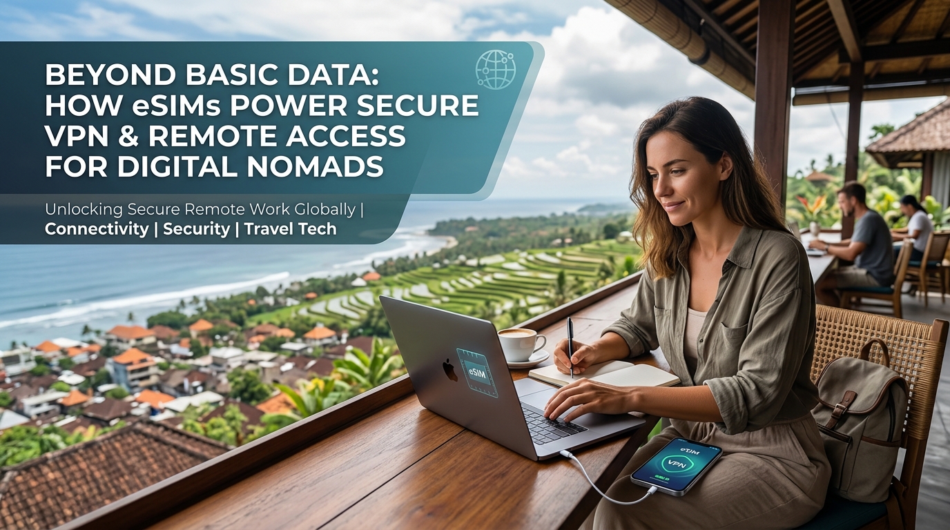Beyond Basic Data: How eSIMs Power Secure VPN & Remote Access for Digital Nomads
