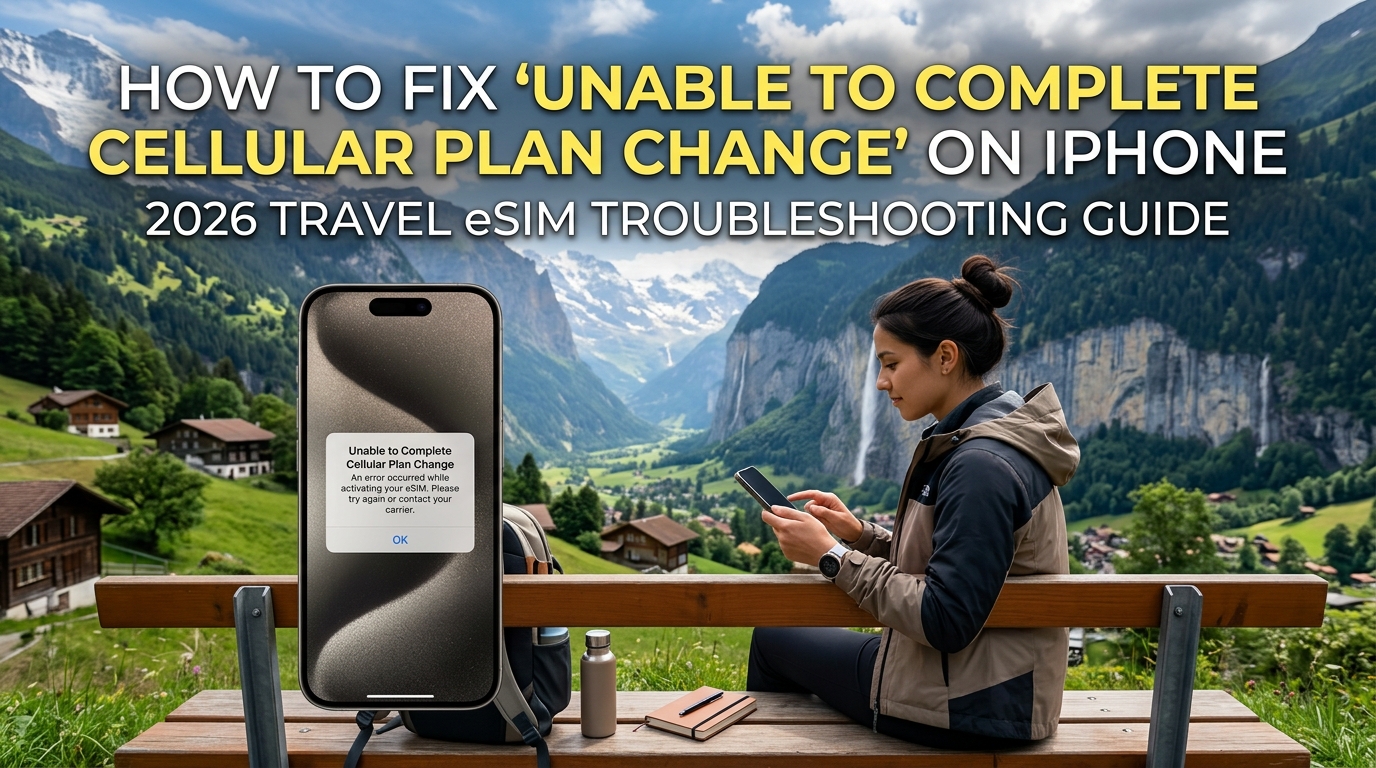 How to Fix 'Unable to Complete Cellular Plan Change' on iPhone: 2026 Travel eSIM Troubleshooting Guide