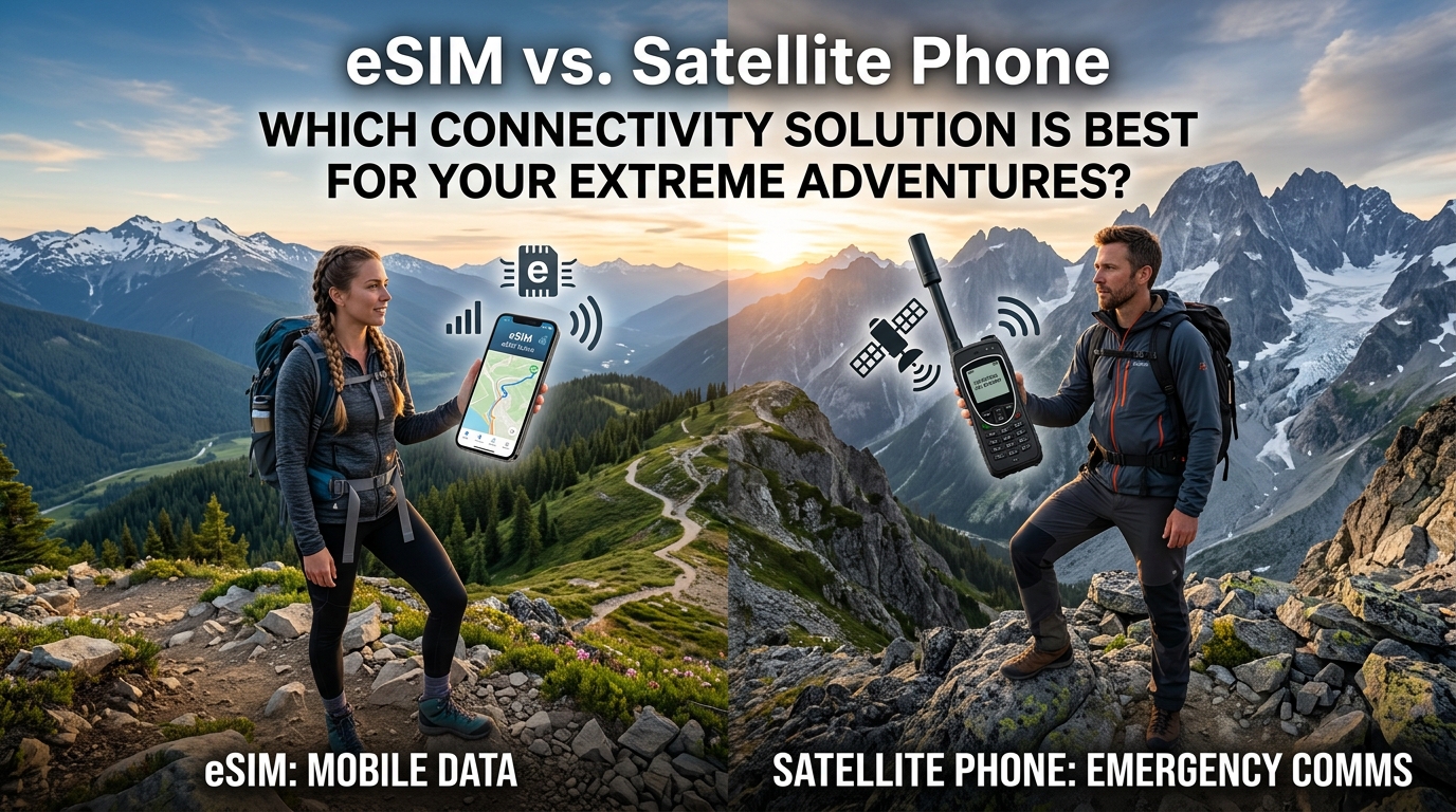 eSIM vs. Satellite Phone: Which Connectivity Solution is Best for Your Extreme Adventures?