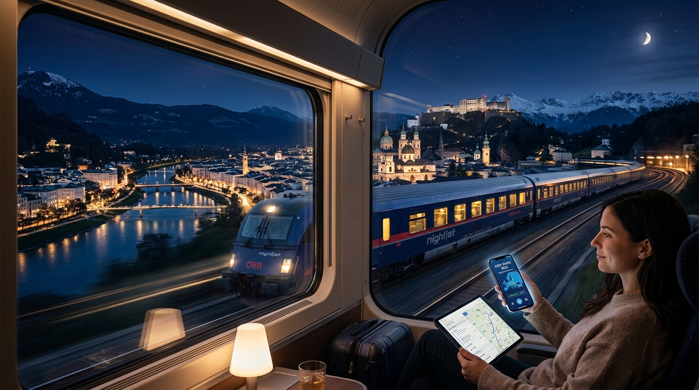 Riding the Nightjet Across Europe: The 2026 Cross-Border Sleeper Train eSIM Guide