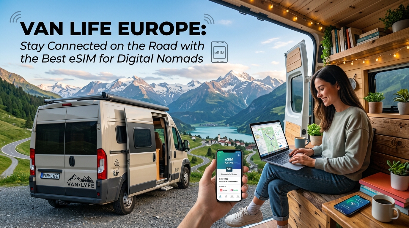 Van Life Europa: Bleiben Sie unterwegs mit der besten eSIM für digitale Nomaden in Verbindung