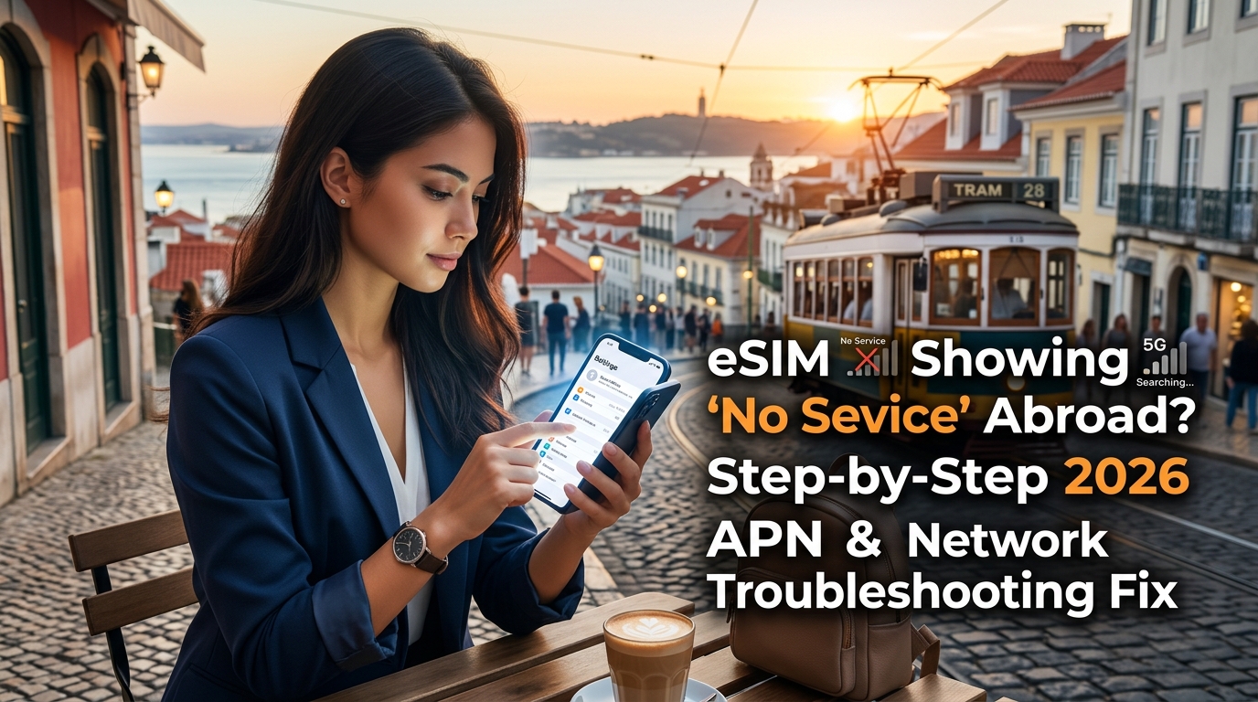 eSIM Showing 'No Service' Abroad? Step-by-Step 2026 APN & Network Troubleshooting Fix