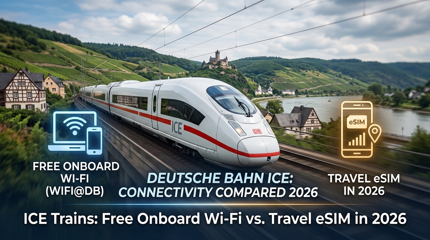 Deutsche Bahn ICE Trains: Free Onboard Wi-Fi vs. Travel eSIM in 2026