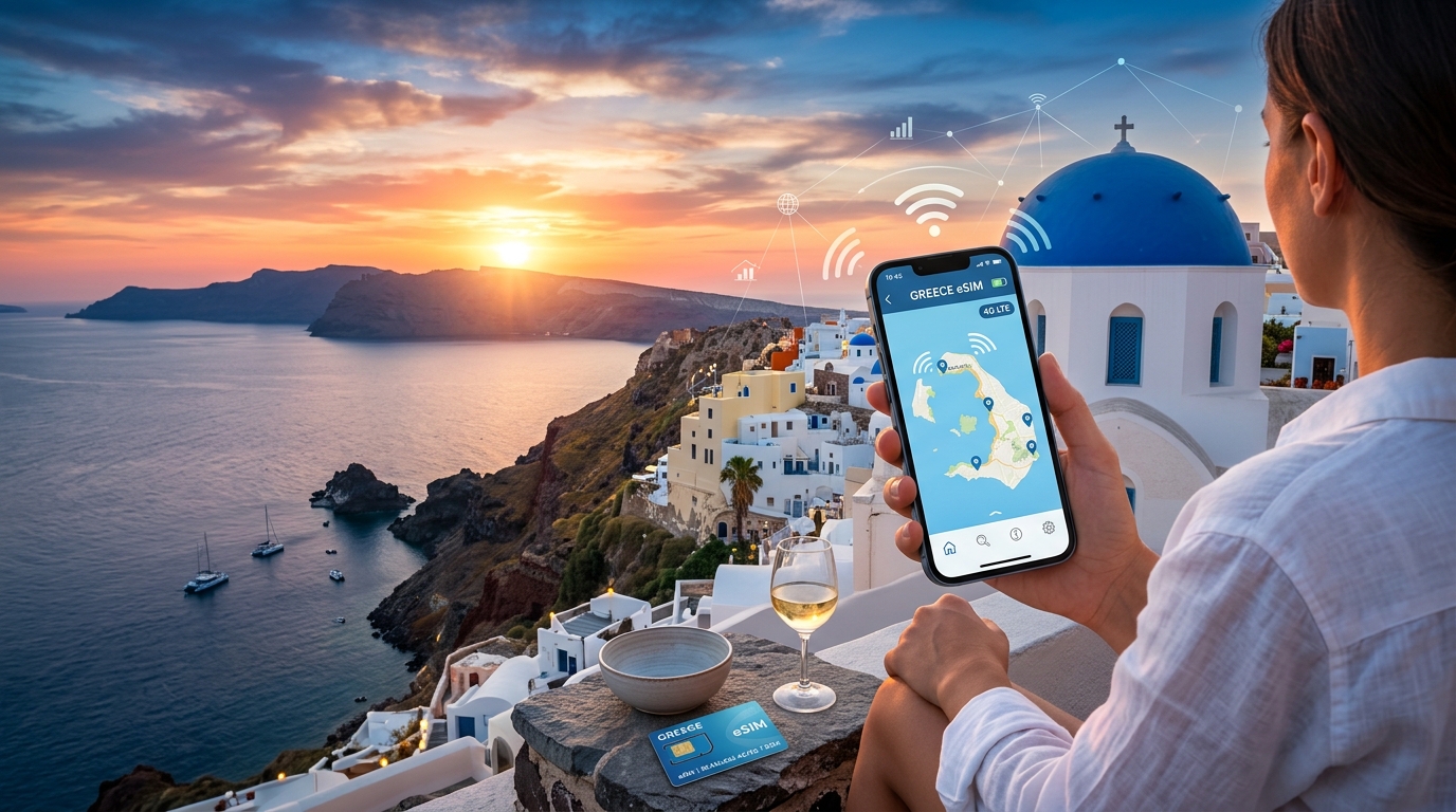 Santorini Sunsets & Seamless Connectivity: The Ultimate Greece Travel eSIM Guide for 2024