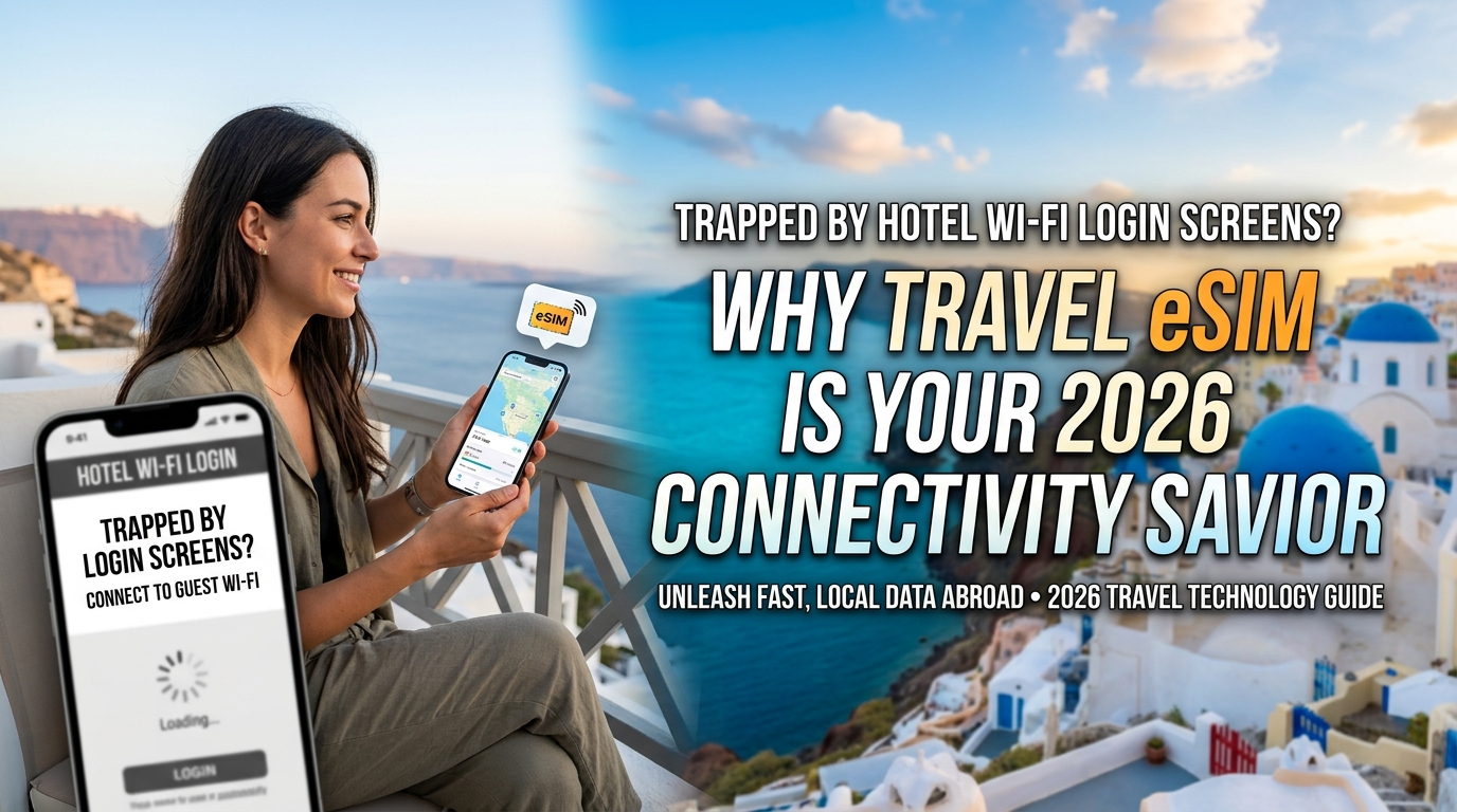 Trapped by Hotel Wi-Fi Login Screens? Why Travel eSIM Is Your 2026 Connectivity Savior
