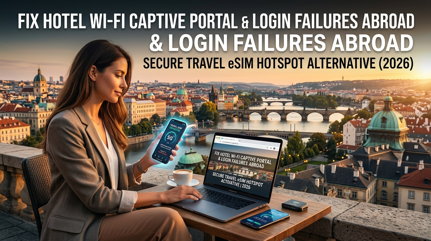 Fix Hotel Wi-Fi Captive Portal & Login Failures Abroad: Secure Travel eSIM Hotspot Alternative (2026)