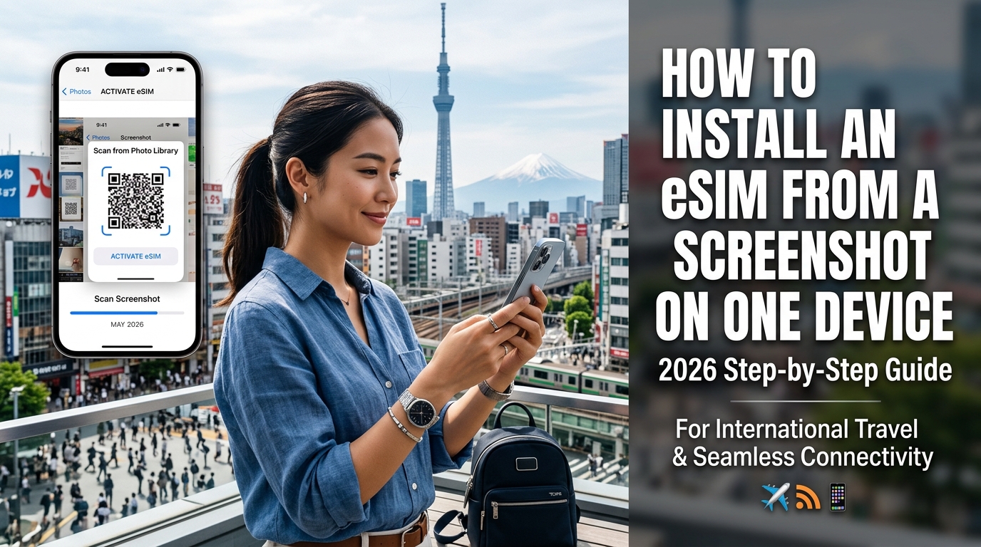 How to Install an eSIM from a Screenshot on One Device (2026 Step-by-Step Guide)