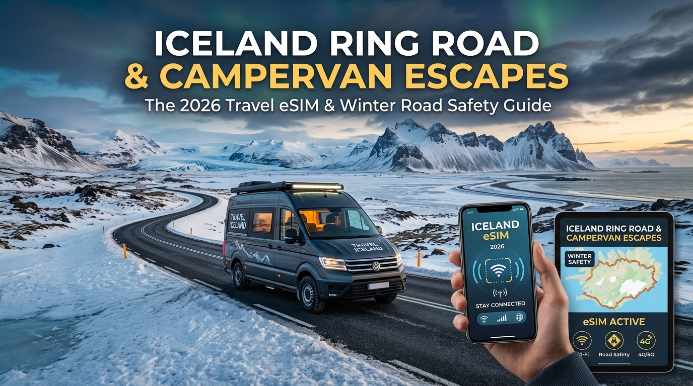 Iceland Ring Road & Campervan Escapes: The 2026 Travel eSIM & Winter Road Safety Guide