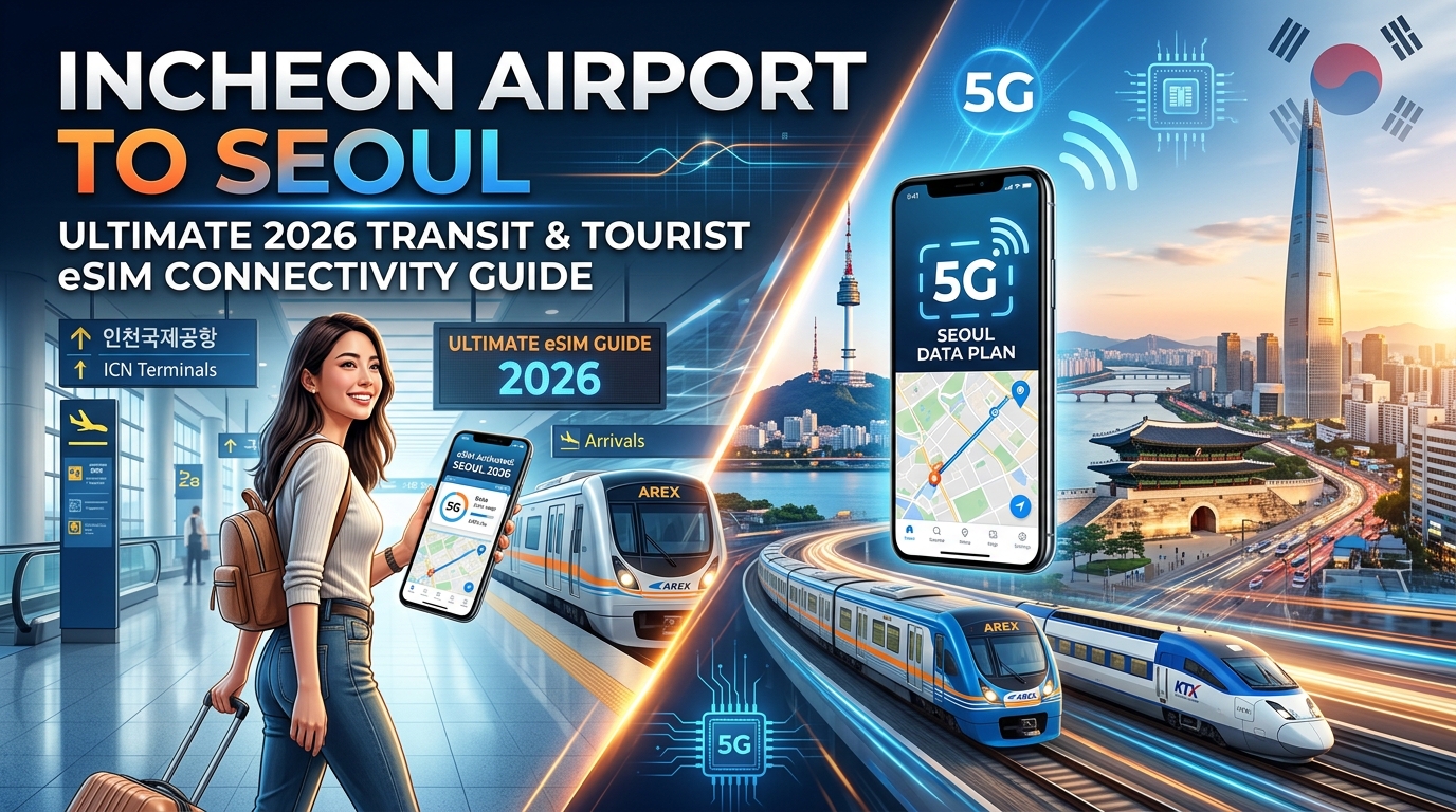 Incheon Airport to Seoul: Ultimate 2026 Transit & Tourist eSIM Connectivity Guide