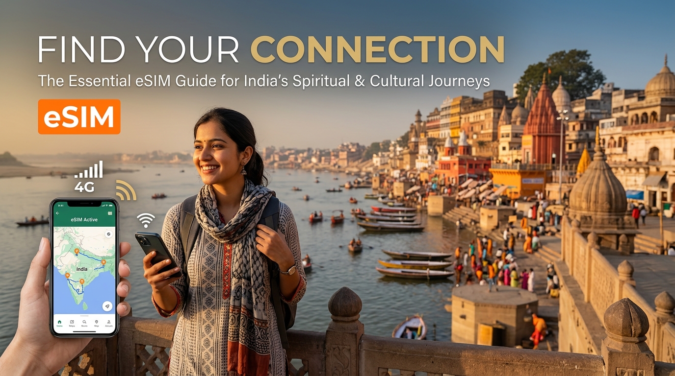 Find Your Connection: The Essential eSIM Guide for India's Spiritual & Cultural Journeys