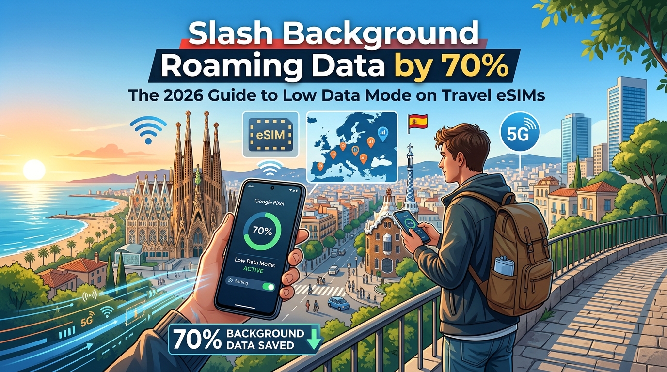 Slash Background Roaming Data by 70%: The 2026 Guide to Low Data Mode on Travel eSIMs
