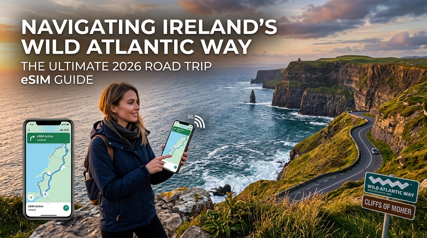 Navigating Ireland’s Wild Atlantic Way: The Ultimate 2026 Road Trip eSIM Guide