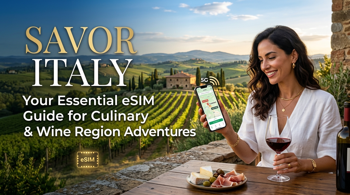 Savor Italy: Your Essential eSIM Guide for Culinary & Wine Region Adventures