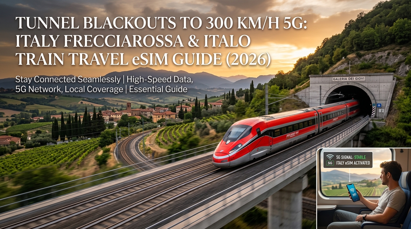Tunnel Blackouts to 300 km/h 5G: Italy Frecciarossa & Italo Train Travel eSIM Guide (2026)