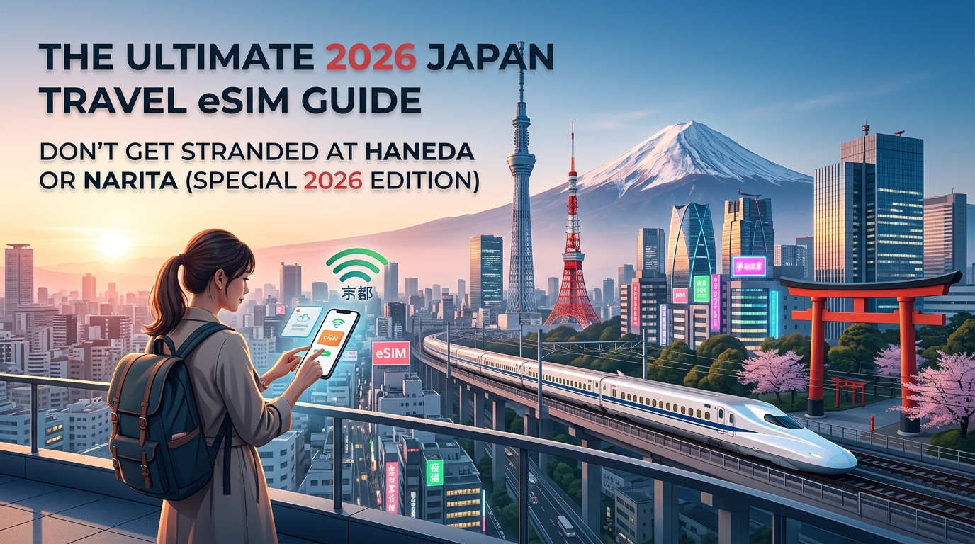 The Ultimate 2026 Japan Travel eSIM Guide: Don't Get Stranded at Haneda or Narita (Special 2026 Edition)