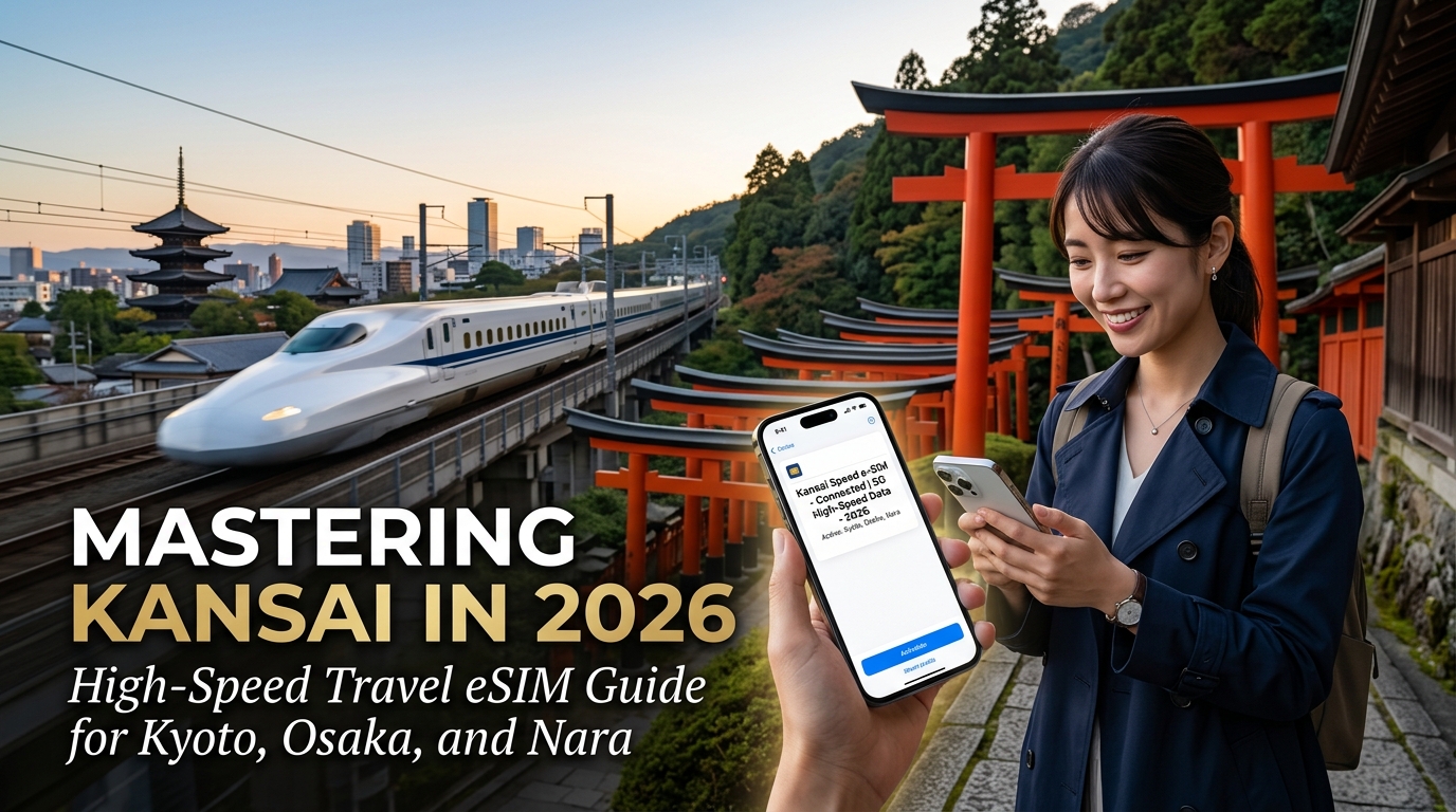 Mastering Kansai in 2026: High-Speed Travel eSIM Guide for Kyoto, Osaka, and Nara