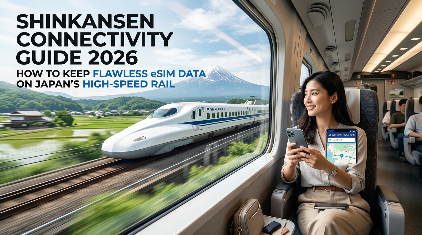 Shinkansen Connectivity Guide 2026: How to Keep Flawless eSIM Data on Japan's High-Speed Rail
