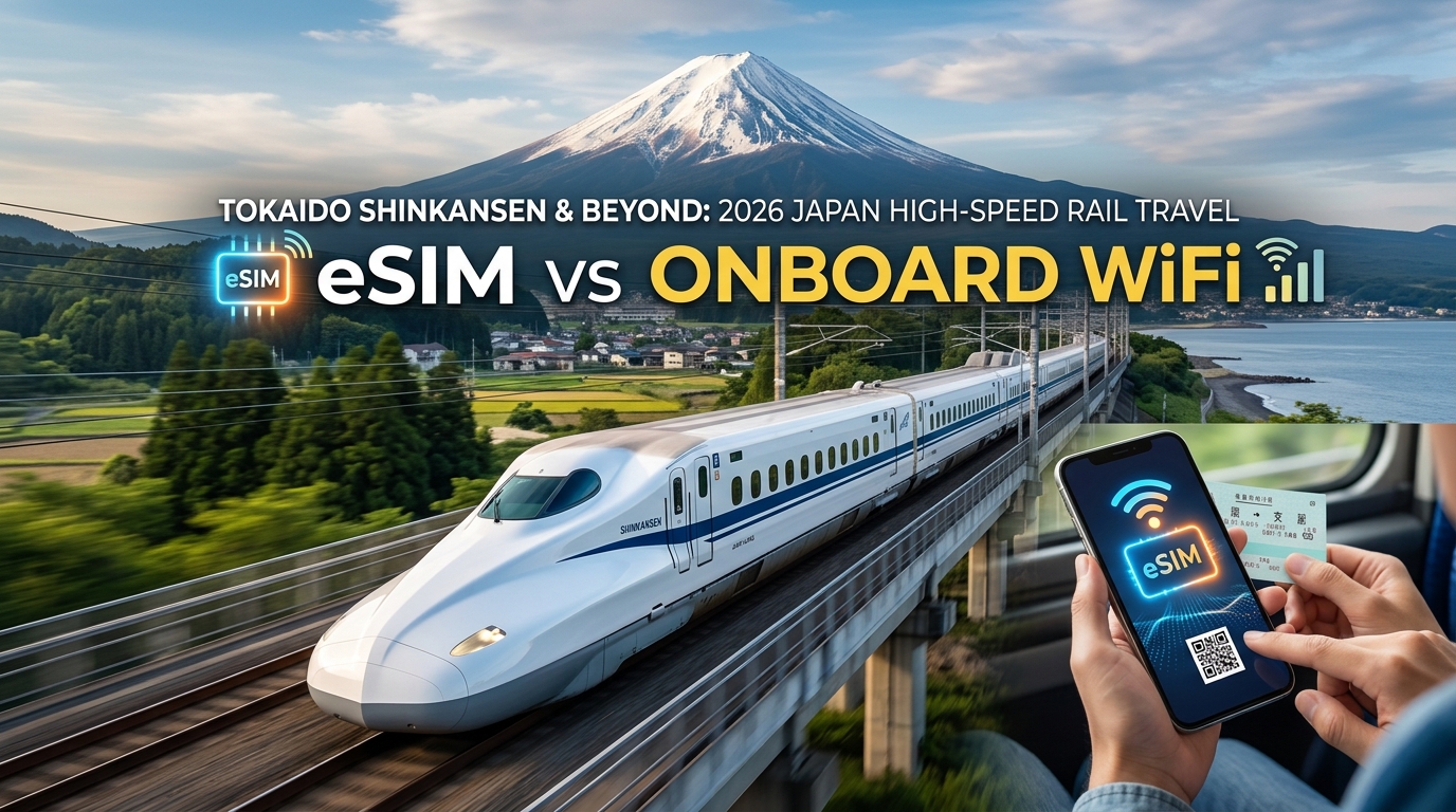 Tokaido Shinkansen & Beyond: 2026 Japan High-Speed Rail Travel eSIM vs Onboard WiFi