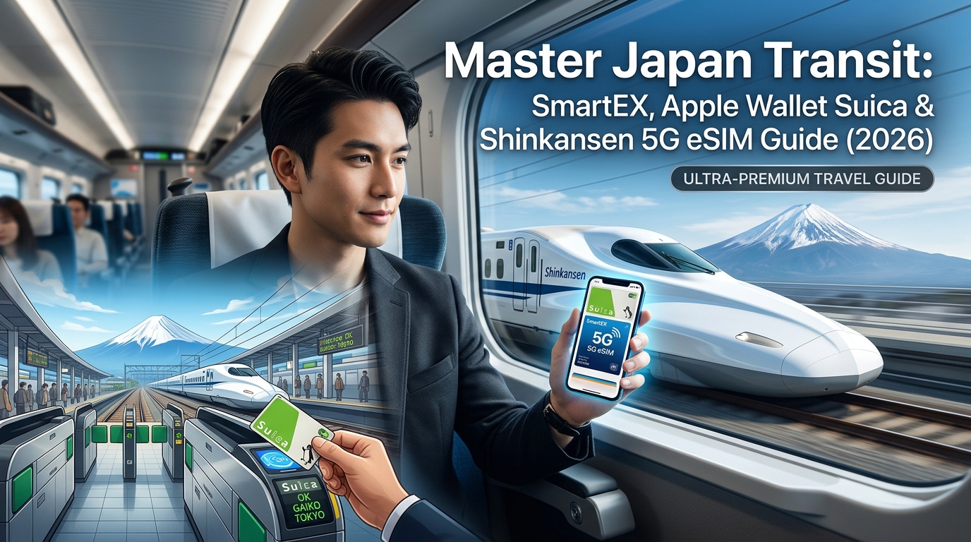 Master Japan Transit: SmartEX, Apple Wallet Suica & Shinkansen 5G eSIM Guide (2026)