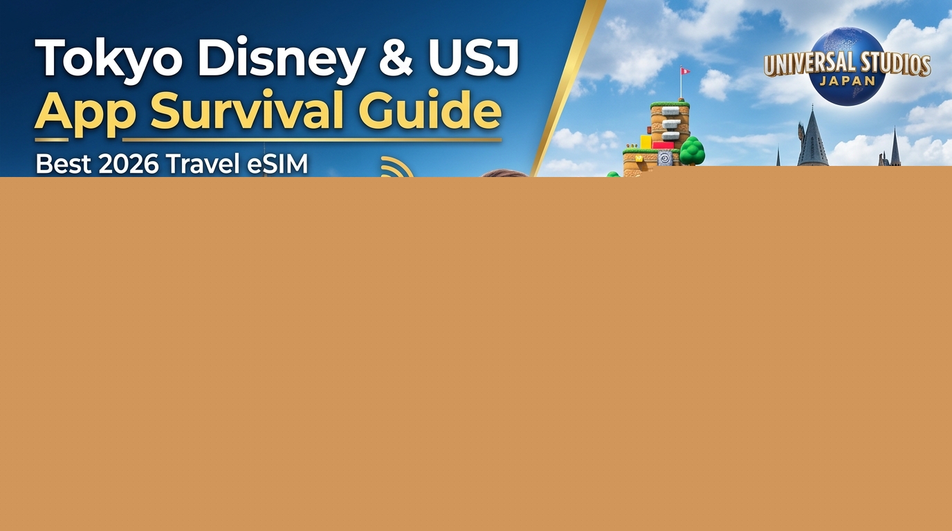 Tokyo Disney & USJ App Survival Guide: Best 2026 Travel eSIM for Fast Queue Passes