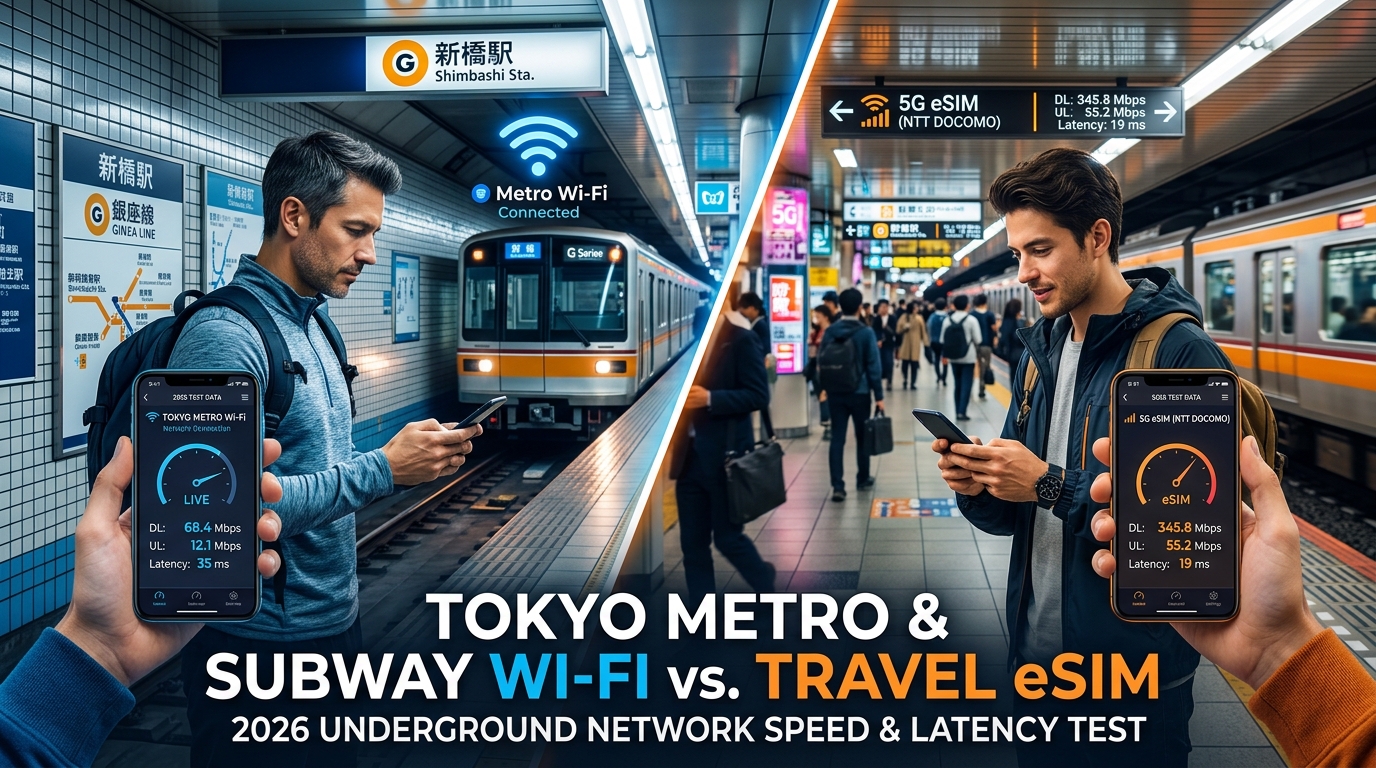 Tokyo Metro & Subway Wi-Fi vs. Travel eSIM: 2026 Underground Network Speed & Latency Test