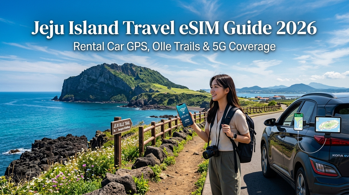 Jeju Island Travel eSIM Guide 2026: Rental Car GPS, Olle Trails & 5G Coverage