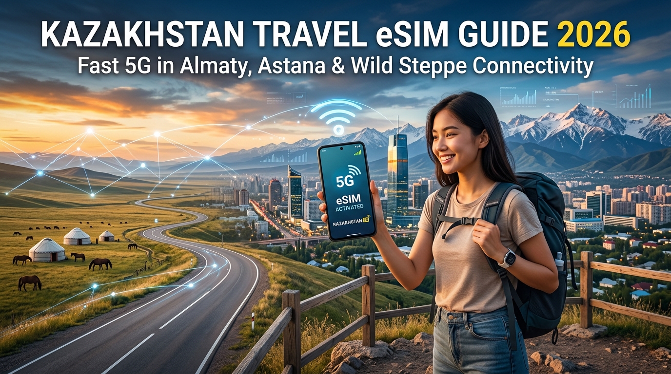Kazakhstan Travel eSIM Guide 2026: Fast 5G in Almaty, Astana & Wild Steppe Connectivity